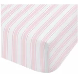 Bianca ružičasto-bijela pamučna posteljina Check And Stripe, 90 x 190 cm