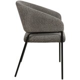 Hom`in naslanjač, les, kovina, tekstil siva | Shoptok.si