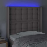  Uzglavlje sivo 83x16x118/128 cm od umjetne kože | shoptok.hr