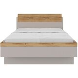 XORA POSTELJA 140 cm x 200 cm , les, leseni material barve hrasta, svetlo siva | Shoptok.si