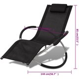  Vanjska geometrijska ležaljka za sunčanje čelična crno-siva | shoptok.hr