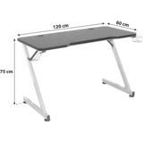 XXXL Gaming Miza Graz, 120x60, Črna, Rdeča | Shoptok.si