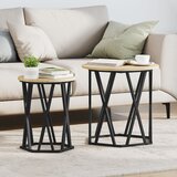 vidaXL Sonoma hrast Metalni okvir, hrastovina Srednji Moderni Cijene