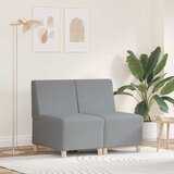 vidaXL Modularna sofa enota brez naslonov 2 pcs Svetlo siva | Shoptok.si