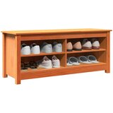  Klupa za pohranu s policom Vosak smeđa 110 x 38 x 45,5 cm | shoptok.hr