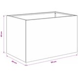  Vrtna saksija 2 kom. Bijela 50 x 40 x 40 cm Čelična vrata | shoptok.hr