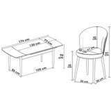 Hanah home Trpezarijski set, 7 dijelova, bež Slike