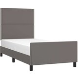  Za krevet s uzglavljem sivi 90x190 cm od umjetne kože | shoptok.hr