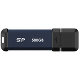 SiliconPower 500GB USB Flash Drive, USB3.2 Gen.2, Marvel Xtreme M80, Read up to 600 MB/s, Write up to 500MB/s, Blue SP500GBUF3S60VPB cene