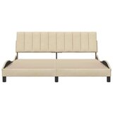  Posteljni okvir brez vzmetnice krem 180x200 cm blago | Shoptok.si