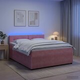  Boxspring krevet s madracem Ružičasta 140 x 200 cm Baršun | shoptok.hr