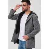Dewberry PLT8406 MEN'S COAT-PATTERNED GREY Cene