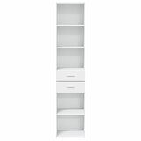  Visoka komoda bijela 40 x 42,5 x 185 cm od konstruiranog drva | shoptok.hr