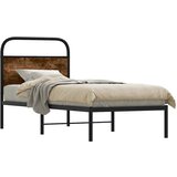 vidaXL Posteljni okvir brez vzmetnice 75x190 cm dim. hrast inž. les Cene