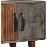 TV ormarić sivi 130 x 30 x 46 cm od grubog masivnog drva manga | shoptok.hr
