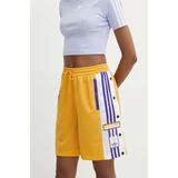 Adidas Kratke hlače ženske, rumena barva, IS2471