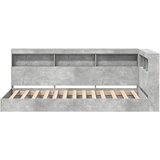  Krevet s policama Betonski sivi 75 x 190 cm Konstruirano drvo | shoptok.hr