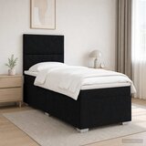  LED okvir za krevet s madracem Crna 100 x 200 cm Tkanina | shoptok.hr