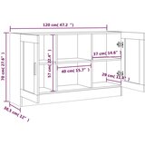  Komoda boja smeđeg hrasta 120 x 30,5 x 70 cm konstruirano drvo | shoptok.hr