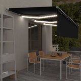 Tenda na ručno uvlačenje s roletom LED 6 x 3 m antracit | shoptok.hr