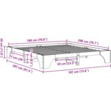  Konstrukcija postelje Voskast rjav 180 x 200 cm, (5000128436) | Shoptok.si