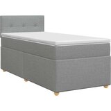  Boxspring krevet s madracem Svjetlosiva 90 x 190 cm Tkanina | shoptok.hr