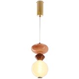  LED luster na sajli FLORES LED/10W/230V zlatna/narandžasta/braon | Eponuda.com