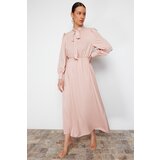 Trendyol Powder Collar Tied Plain Woven Dress | shoptok.hr