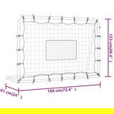 Nogometna mreža za odbijanje 184 x 61 x 123 cm željezo i PE | shoptok.hr