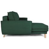 Bonami Selection Tamno zelena sklopiva/s prostorom za odlaganje kutna garnitura od samta Tori – | shoptok.hr