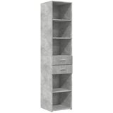Furnova Visoka omara betonsko siva 40x42,5x185 cm inženirski les, (21954912) | Shoptok.si