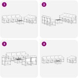  Set vanjskih sofa 8 kom. Prirodna i svijetlo siva | shoptok.hr