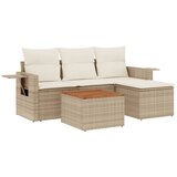 Maison Chic Seti vrtnega pohištva - Vrtna garnitura - Vrtni pohištvo set 5-delna z blazinami bež poli ratan, (21819885) | Shoptok.si