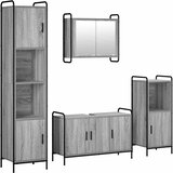  Set ormarića za kupaonicu 4 kom. Siva Sonoma 40 x 36 x 181 cm | shoptok.hr