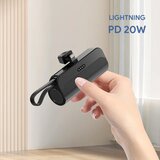  power bank prenosiva baterija privezak 5000mAh lightning crna Cene