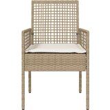  Vrtne stolice 2 kom s jastučićima bež poli ratan | shoptok.hr