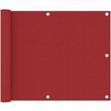 vidaXL Balkonsko platno rdeče 75x400 cm oksford blago Cene
