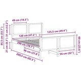  Konstrukcija postelje z vzglavjem Temno siva 120 x 200 cm blago, (5000084187) | Shoptok.si