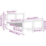  Okvir za krevet Tamno siva 120 x 200 cm tkanina | shoptok.hr