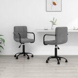  Okretne blagovaonske stolice 2 kom tamnosive baršunaste | shoptok.hr