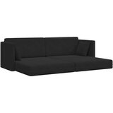  Podni kauč na razvlačenje Crna 213 x 70 x 77 cm Baršun | shoptok.hr