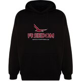Trendyol Black Men's Oversize Hooded Sweatshirt with Fishnet Embroidery and a Soft Pile Interior. | shoptok.hr