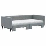  Dnevni krevet na razvlačenje svjetlosivi 100x200 cm od tkanine | shoptok.hr