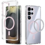 Chameleon Gumiran magnetni ovitek (TPU Magnetic) za Samsung Galaxy S26 Ultra, roza | Shoptok.si