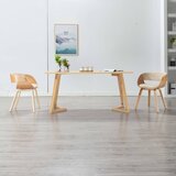 Maison Chic Jedilni stoli - Vzorci stoli 2 kosa krem ukrivljen les in umetno usnje A301, (22032233) | Shoptok.si