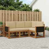  Set vanjskih sofa 4 pcs Prirodna i bež Poliester | shoptok.hr