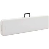 vidaXL Zložljiva vrtna klop 2 kosa 180 cm HDPE bele barve | Shoptok.si