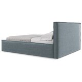 Makamii Svetlo modra oblazinjena zakonska postelja s prostorom za shranjevanje z letvenim dnom 160x200 cm Anani – | Shoptok.si