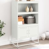  Visoka komoda bijela 68,5 x 38,5 x 123,5 cm čelična | shoptok.hr