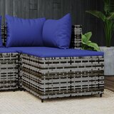 Maison Chic Vrtni stolček - Vrtni stoli za noge z blazino siv poli ratan JS1038, (21877914) | Shoptok.si